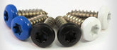 WUNDERLICH Coloured licence plate screw stainless steel M4.8x16 6-piece set | 29010-014