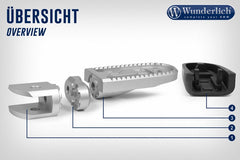 Wunderlich Vario joint driver (pair) - silver | 31561-100