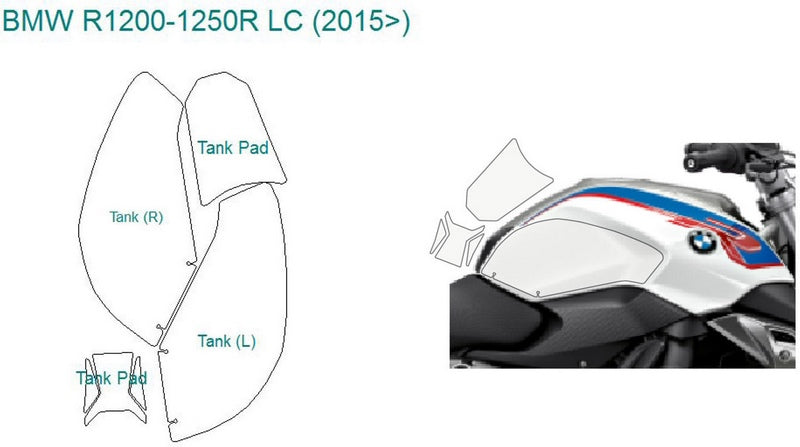 Wunderlich Paint And Tank Protection Ventureshield 5-Part Tank Set | 33160-100