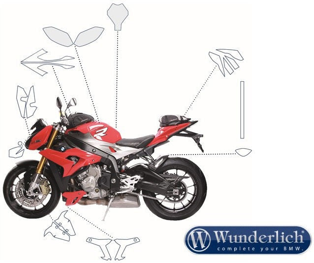 Wunderlich VentureShield paint + tank protection Tank-Set (3-part) - clear | 35981-100