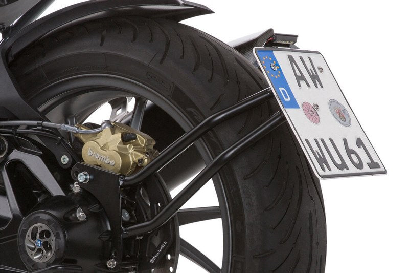 Wunderlich "Swing" Tail Section Licence Plate Holder For Shaft Drive - Black | 38982-002