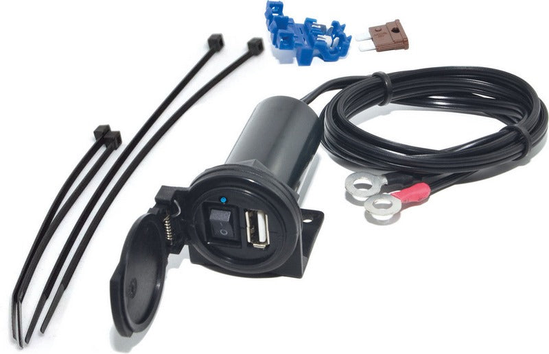 WUNDERLICH BAAS USB socket with ON/OFF switch 5 V 2.1A IPX3 - black | 41440-500