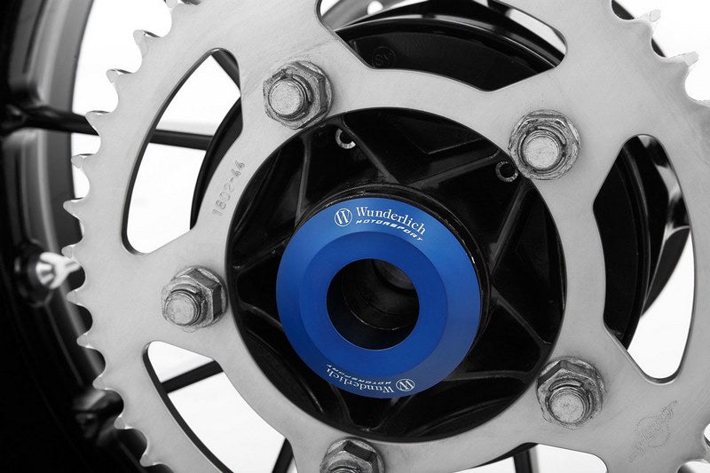 WUNDERLICH TRACKDAY back wheel spacing sleeve - Chain side - blue | 42145-508