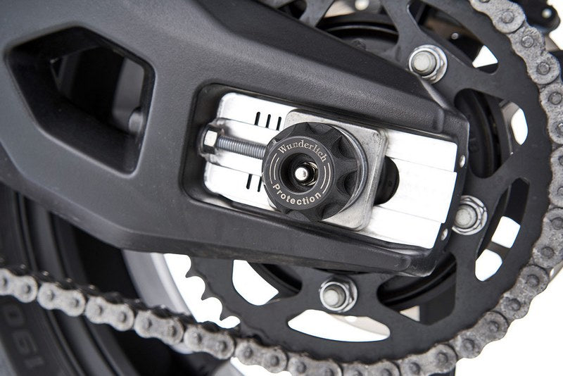 Wunderlich “DOUBLESHOCK” axle protection pads - rear - black | 42159-102