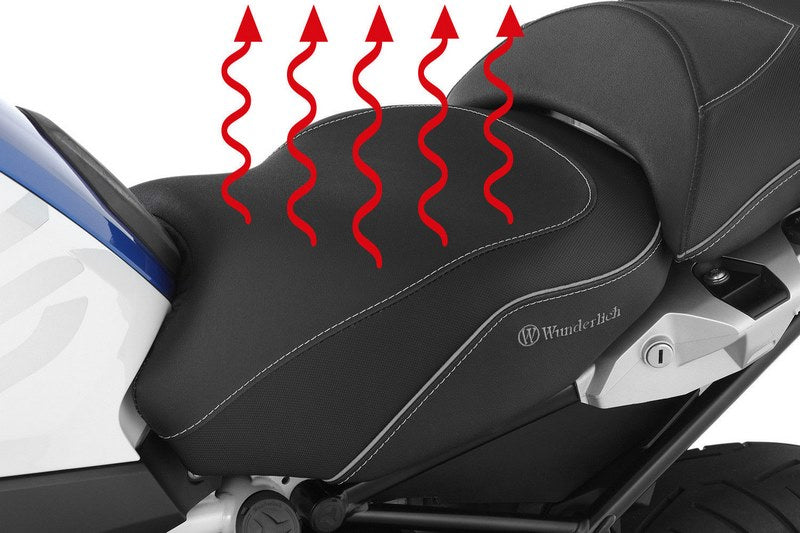 Wunderlich "AKTIVKOMFORT" rider seat with seat heating - high - black | 42720-622