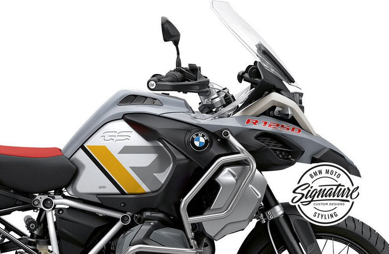 WUNDERLICH R-Line Side Sticker Clear tank decorative kit - black-yellow | 48300-114