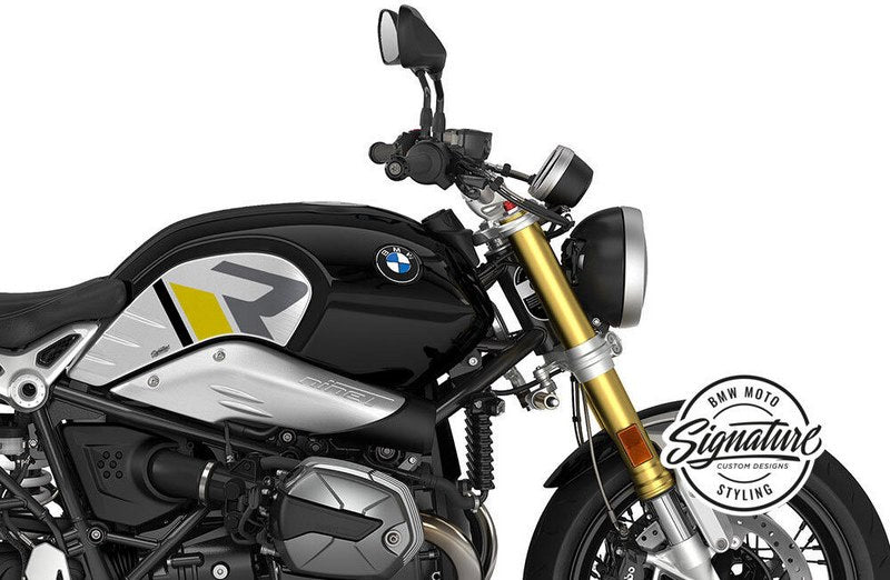 WUNDERLICH R-Line Side Sticker Clear tank decorative kit - black-yellow | 48300-124