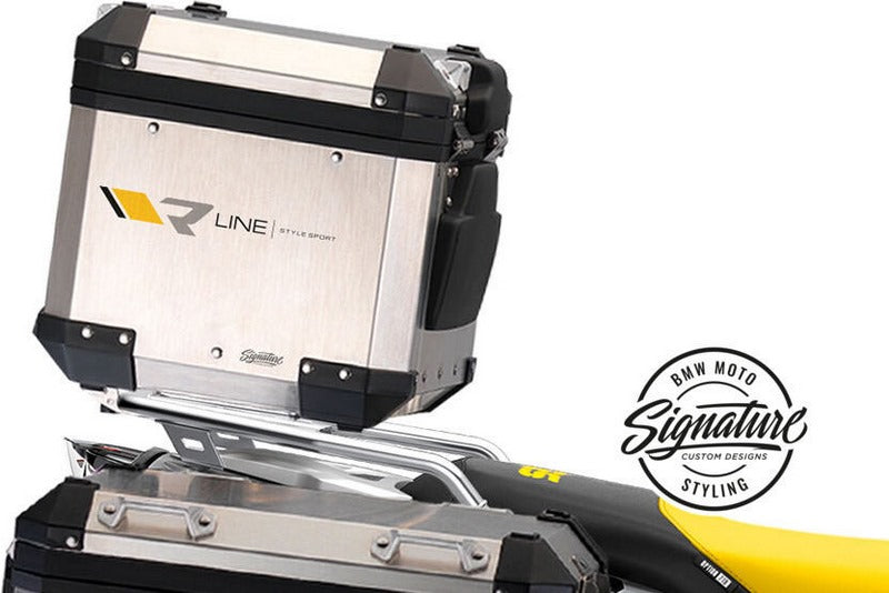 WUNDERLICH Decorative kit for original aluminium topcase R-Line - black-yellow | 48700-134