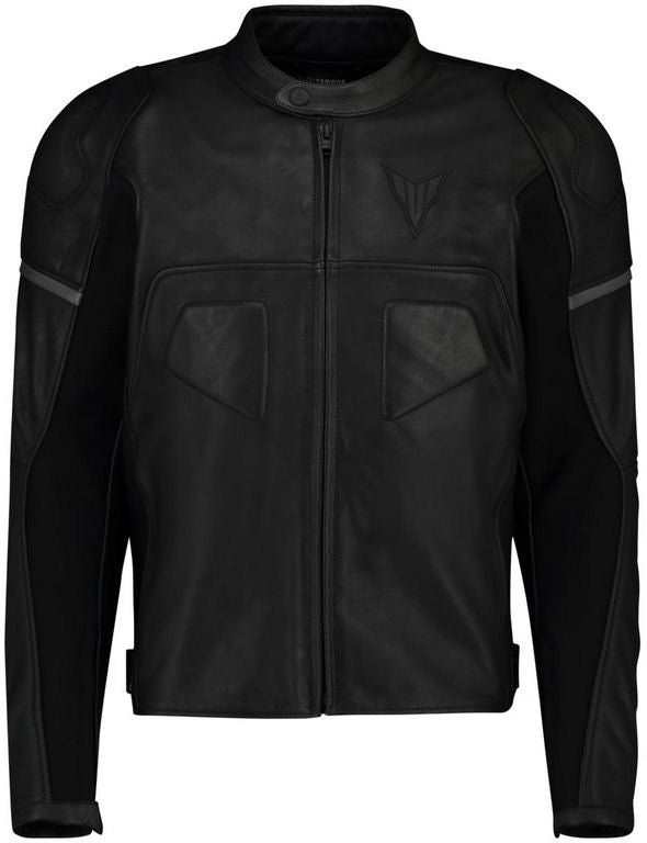 Yamaha MT Men's Leather Jacket Mt Lans Black/Gray | A19-EJ100-B1