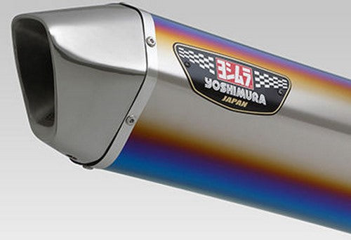 YOSHIMURA JMCA SLIP-ON HEPTA FORCE STAINLESS END DUAL SILENCER ZX-14R 12- (STBS) - TITANIUM BLUE COVER STAINLESS END | 110-214-L06C1