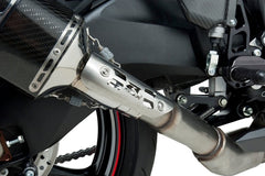 Yoshimura USA GSX-R1000 12-16 R-77 Stainless Slip-On Exhaust, W/ Carbon Fiber Muffler | 11181E0220