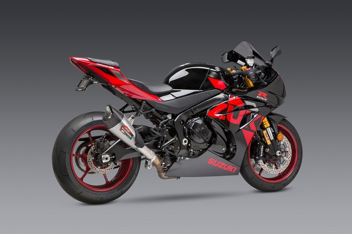 Yoshimura USA GSX-R1000 17-22 At2 Stainless Slip-On Exhaust, W/ Stainless Muffler | 11182BP521