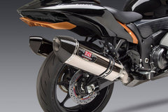 Yoshimura USA Hayabusa 2022-23 Race R-77 Dual Stainless Slip-On Exhaust, W/ Stainless Mufflers | 1121120520