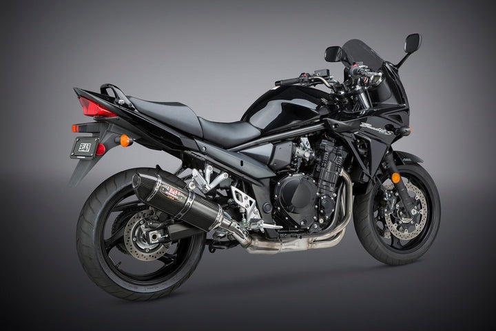 Yoshimura USA GSF/GSX1250Fa 07-16 R-77 Stainless Slip-On Exhaust, W/ Carbon Fiber Muffler | 1126202