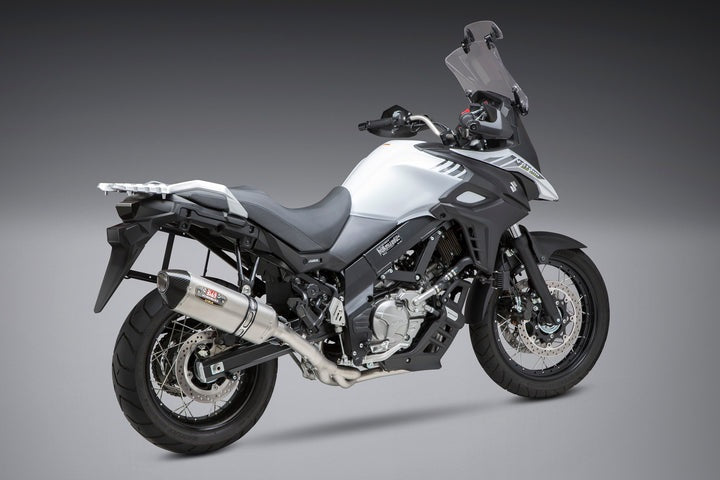 Yoshimura USA V-Strom 650 17-22 Race R-77 Stainless 3/4 Exhaust, W/ Stainless Muffler | 11621C0520