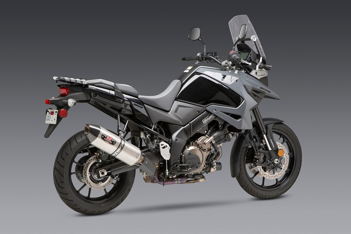 Yoshimura USA V-Strom 1050 2020 R-77 Stainless Slip-On Exhaust, W/ Stainless Muffler | 11632B0520