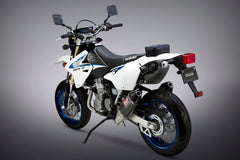 Yoshimura USA DR-Z400S/Sm 00-23 RS-4 Dual Stainless Full Exhaust, W/ Carbon Fiber Mufflers | 116600D220