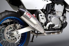 Yoshimura USA DR-Z400S/Sm 00-23 RS-4 Dual Stainless Full Exhaust, W/ Aluminum Mufflers | 116600D320