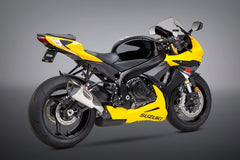Yoshimura USA GSX-R600/750 11-22 Alpha T Stainless Slip-On Exhaust, W/ Stainless Muffler | 11750BP520
