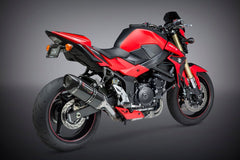 Yoshimura USA GSX-S750/Z 15-16 Alpha Stainless Slip-On Exhaust, W/ Carbon Fiber Muffler | 11800EM220
