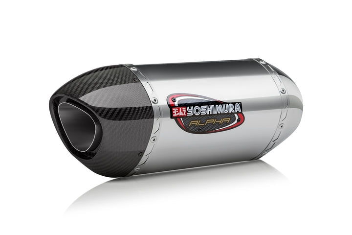 Yoshimura USA GSX-S750/Z 15-16 Alpha Stainless Slip-On Exhaust, W/ Stainless Muffler | 11800EM520