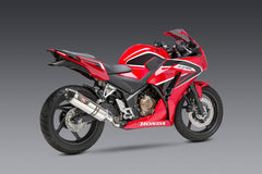 Yoshimura USA CBR300R 15-22/Cb300F 15-16 Race R-77 Stainless Slip-On Exhaust, W/ Stainless Muffler | 123002J520