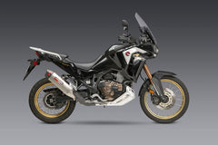 Yoshimura USA Africa Twin 20-22 RS-12 Stainless Slip-On Exhaust, W/ Stainless Muffler | 12401BS520
