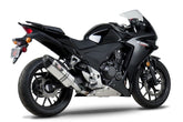 Yoshimura USA CBR500R/Cb500F 13-15 R-77 Stainless Slip-On Exhaust, W/ Stainless Muffler | 1250020520