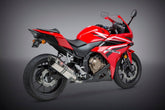 Yoshimura USA CBR500R 16-18/Cb500F 16-18 R-77 Stainless Slip-On Exhaust, W/ Stainless Muffler | 12551E0520