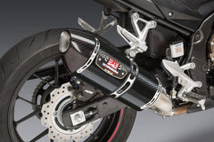 Yoshimura USA CBR500R 16-21 R-77 Stainless Slip-On Exhaust, W/ Carbon Fiber Muffler | 12553B0220