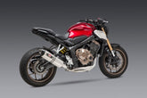 Yoshimura USA CBR650F 14-18/Cb650F 18/Cb650R 19-20 Race R-77 Stainless Full Exhaust, W/ Stainless Muffler | 12651AJ520