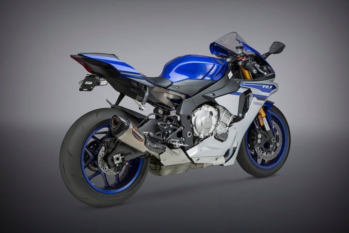 Yoshimura USA YZF-R1/M/S 15-22 Alpha T Slip-On Titanium Exhaust, W/ Titanium Muffler | 13141MP720