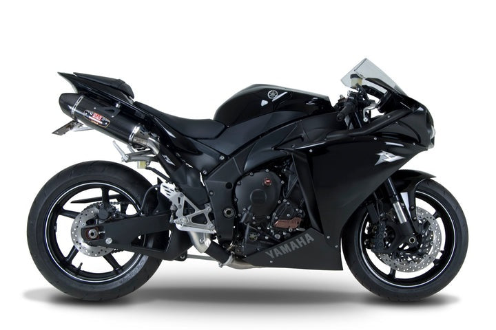 Yoshimura USA YZF-R1 09-14 TRC-D Stainless Slip-On Exhaust, W/ Carbon Fiber Mufflers | 1314212
