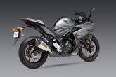 Yoshimura USA YZF-R3 15-22 / Mt-03 20-22 At2 Stainless Slip-On Exhaust, W/ Stainless Muffler | 13320BP523