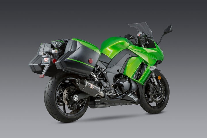 Yoshimura USA Ninja 1000 14-16 R-77 Stainless Slip-On Exhaust, W/ Carbon Fiber Mufflers | 14160E0220