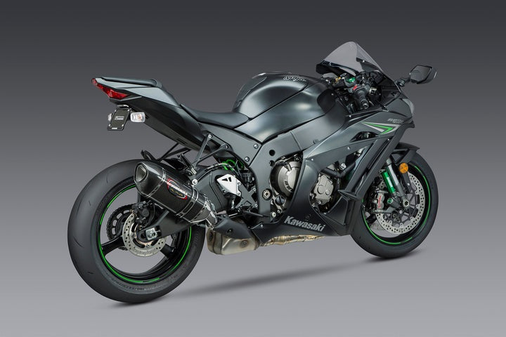 Yoshimura USA ZX-10R 11 R-77 Stainless Slip-On Exhaust, W/ Carbon Fiber Muffler | 14180E0220