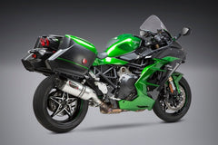 Yoshimura USA Ninja H2 Sx 18-21 Alpha Stainless Slip-On Exhaust, W/ Stainless Muffler | 14210BM520