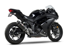 Yoshimura USA Ninja 300 13-17 R-77 Stainless Slip-On Exhaust, W/ Carbon Fiber Muffler | 147002J220