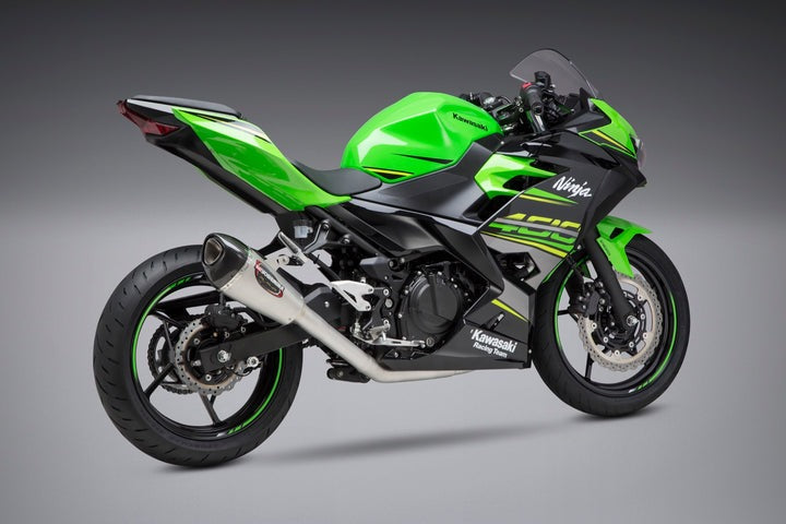 Yoshimura USA Ninja 400 18-23/Z400 Race Alpha T Stainless Full Exhaust, W/ Stainless Muffler | 14710AP520