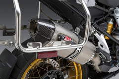 Yoshimura USA R1200GS/R1250GS 13-21 R-77 Stainless Slip-On Exhaust, W/ Stainless Muffler | 15002B0520