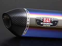 YOSHIMURA STREET SPORTS FULL EXHAUST SYSTEM R-77S MT-09/MT-09 TRACER/XSR900 (STBC) - TITANIUM BLUE COVER CARBON END | 170-380-5181B