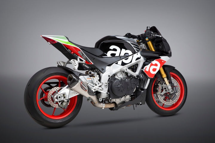 Yoshimura USA Aprilia Rsv4/Tuono 17-20 Race Alpha T Slip-On Titanium Exhaust, W/ Titanium Muffler | 19250MP720
