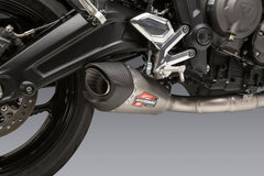 Yoshimura USA Trident 21-23 / 22 Tiger Sport 660 Race At2 Stainless Full Exhaust, W/ Stainless Muffler | 19660AP520