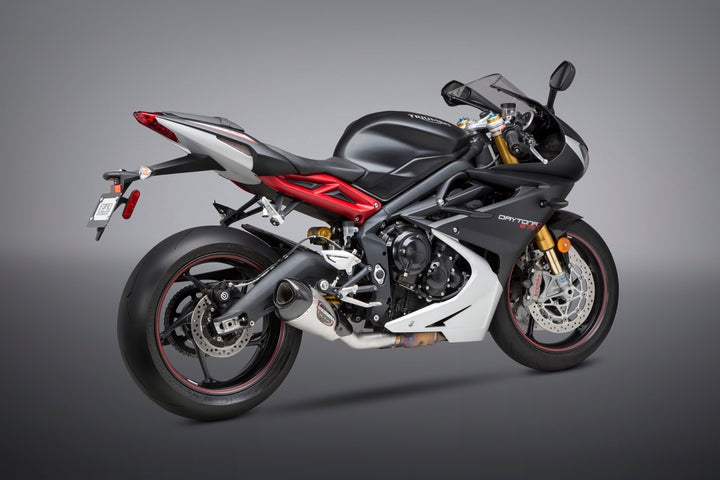 Yoshimura USA Daytona 675 13-17 Alpha T Stainless Slip-On Exhaust, W/ Stainless Muffler | 19675BP520
