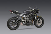 Yoshimura USA Street Triple 18-20 AT2 Stainless Slip-On Exhaust, W/ Stainless Muffler | 19680BP521