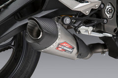 Yoshimura USA Street Triple 18-20 AT2 Stainless Slip-On Exhaust, W/ Stainless Muffler | 19680BP521