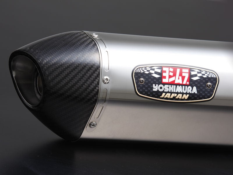 Yoshimura EEC Slip-on R-77J SV650/SV650X 16- , Stainless cover, Carbon end | 1F0-169-5W51