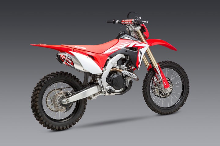 Yoshimura USA CRF450X 19-23 RS-4 Stainless Slip-On Exhaust, W/ Aluminum Muffler | 224502D320