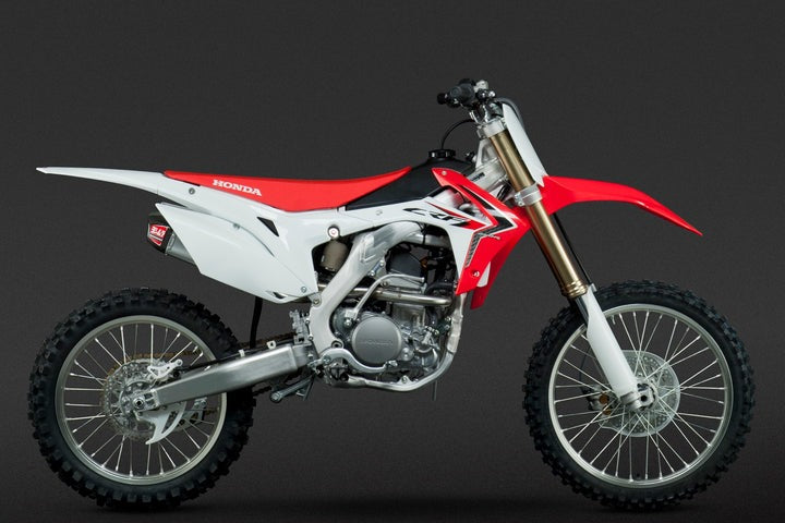 Yoshimura USA CRF250R 14-17 RS-9 Stainless Full Exhaust, W/ Aluminum Mufflers | 228420H320