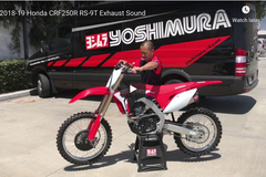 Yoshimura USA CRF250R 18-19/Rx RS-9T Stainless Slip-On Exhaust, W/ Dual Stainless Mufflers | 22843BR520
